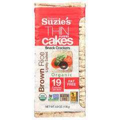 Suzies - Organic Thin Puffed Cakes - Brown Rice (Slightly Salted), 4.9oz 