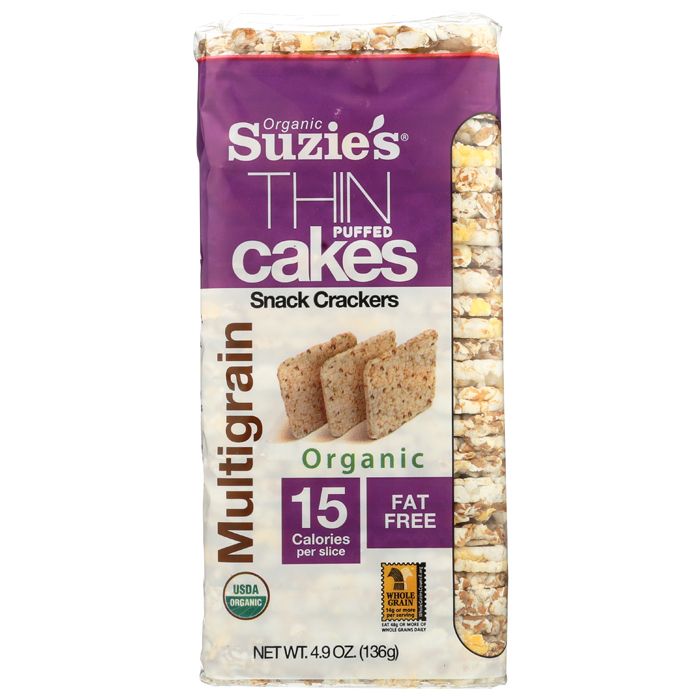 Suzies - Organic Thin Puffed Cakes - Multigrain, 4.9oz