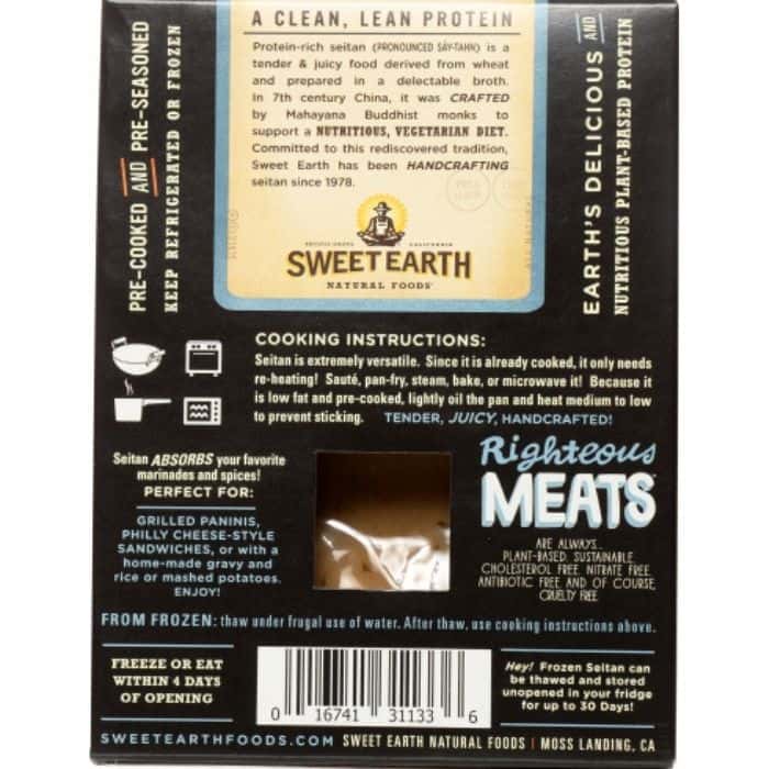 Sweet Earth -Seitan Slices - back