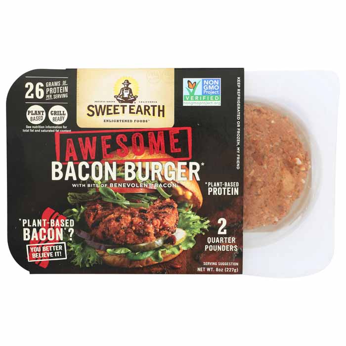 Sweet Earth - Awesome Bacon Burger, 2 Pack, 8oz