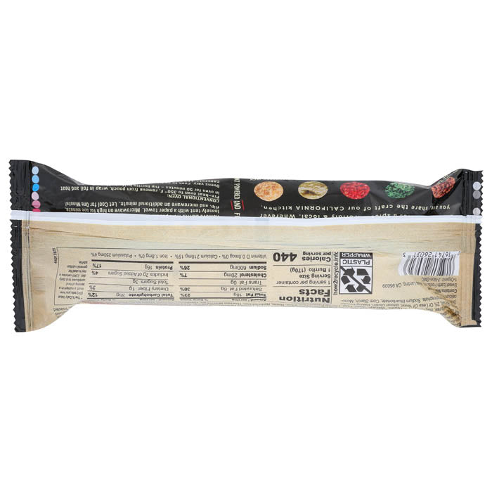 Sweet Earth - Awesome Cheeseburger Burrito, 6oz - back
