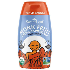 Sweetleaf - Monk Fruit Organic Liquid Sweetener (Squeezable) French Vanilla, 1.7 oz