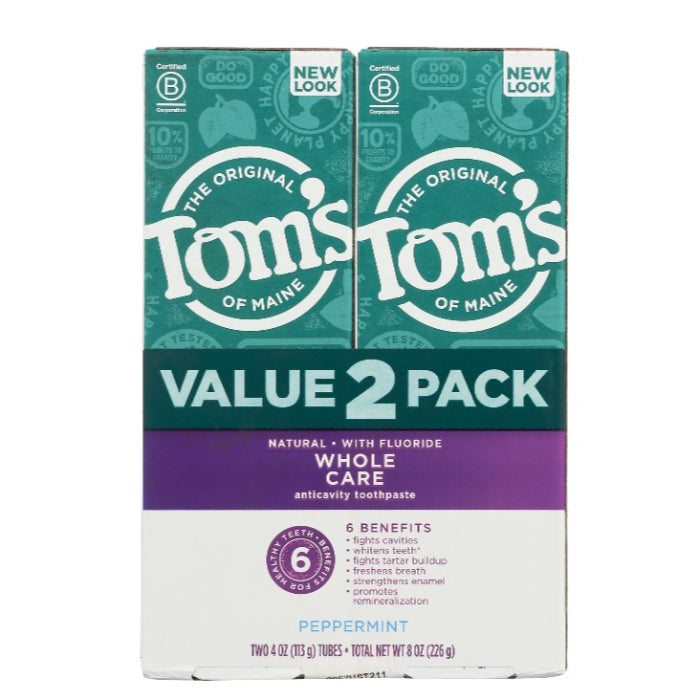 TOMS OF MAINE TOOTHPASTE TWIN PPRMINT 8 OZ - Pack of 3