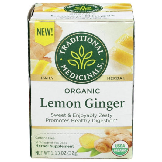 TRADITIONALMEDICINALSTEALEMONGINGERORG16BG-Packof6