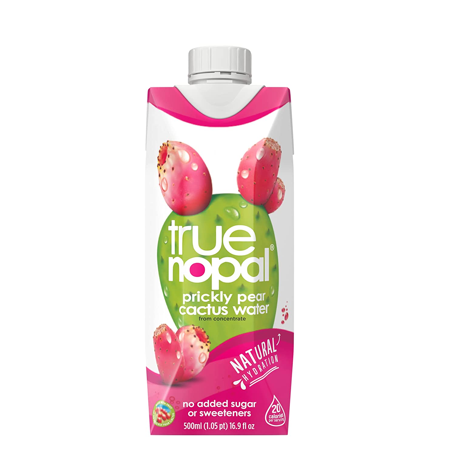 TRUE NOPAL: Cactus Water No Added Sugar, 16.9oz | Pack of 12 - PlantX US