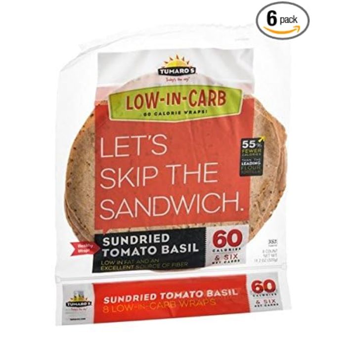 TUMAROS WRAP LOW CARB TMO BASIL 8 PC