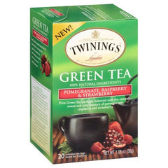 TWINING TEA TEA GRN PMGRNT PSPBRY STR 20 BG 