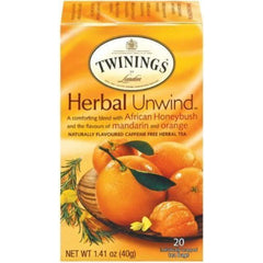 TWINING TEA TEA HRBL UNWIND HNYBSH MD 20 BG 