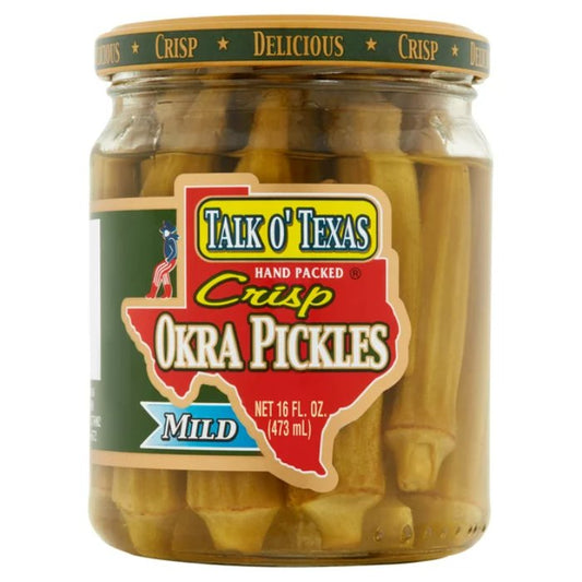 Talk O Texas - Okra Pickled Mild 16 Oz - Pack Of 12