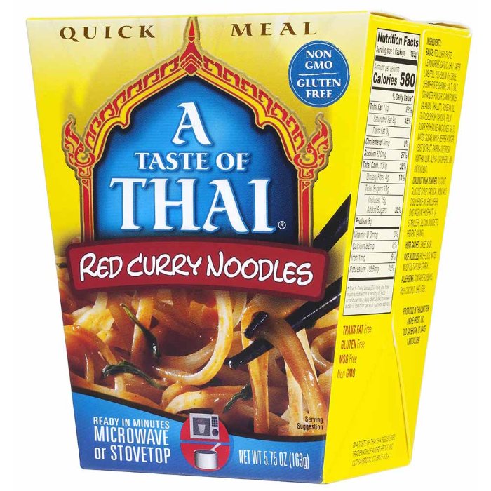 Taste Of Thai - Noodle Quick Meal Red Curry 5.75 Oz - Pack Of 6