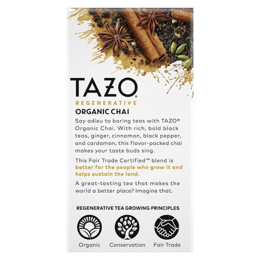 Tazo - Tea Bag Chai Org 16 Bg - Pack Of 6