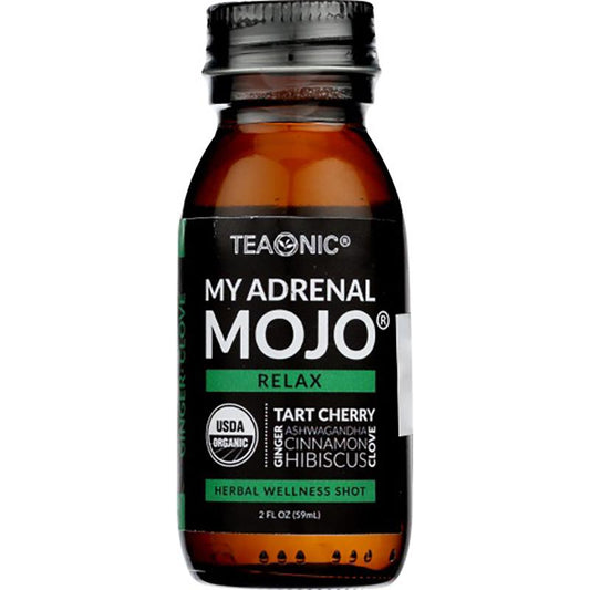 Teaonic - My Adrenal Mojo Relax Herbal Wellness Shot, 2 Fl Oz  Pack of 6