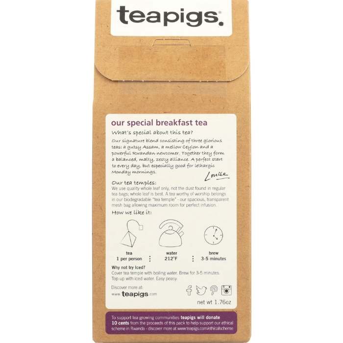 Teapigs - English Breakfast Tea - 15 bags back