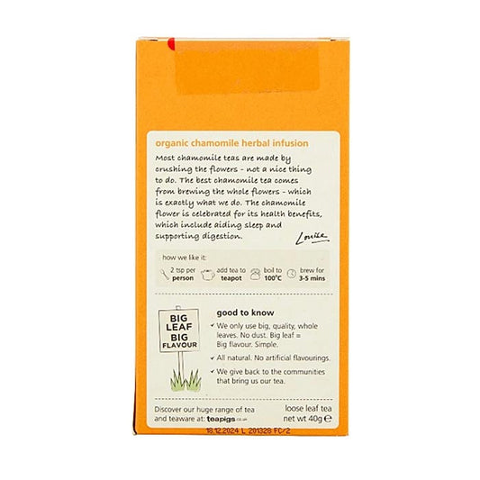 Teapigs - Organic Chamomile Loose Tea, 40g - back