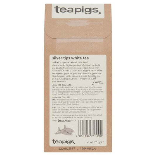 Teapigs - Silver Tips White Tea, 15 bags - back