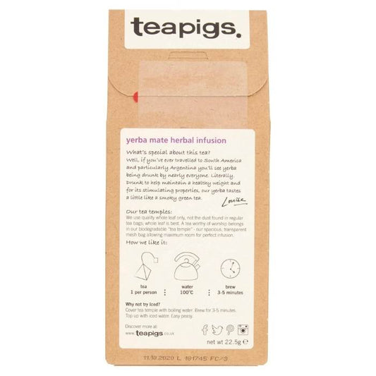 Teapigs - Yerba Mate, 15 bags - back