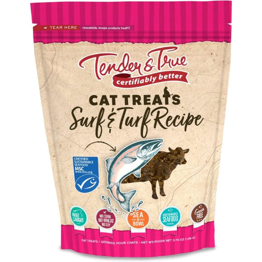 Tender And True - Cat Treat Surf & Turf 3.75 Oz - Pack Of 10