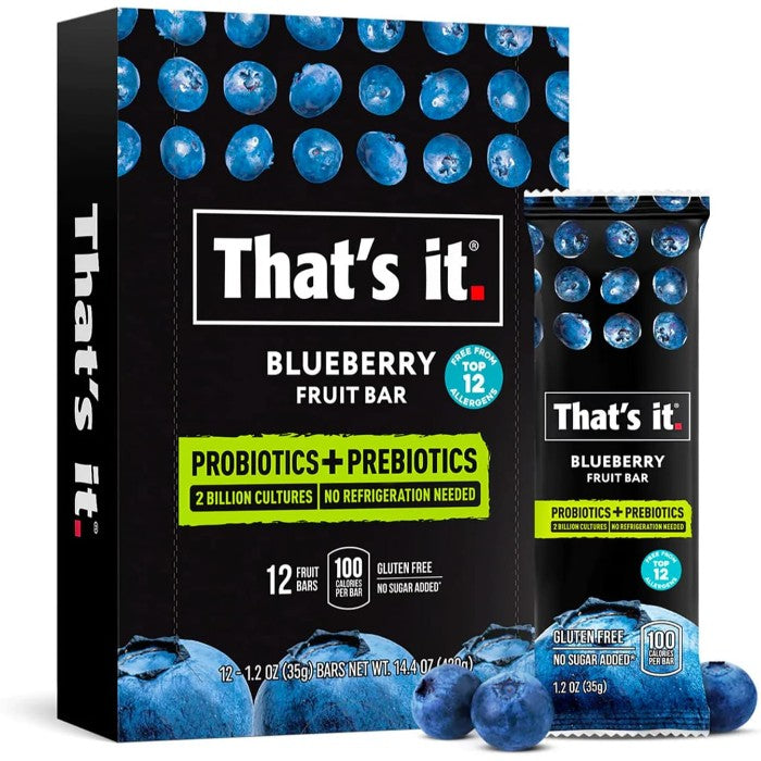 Thats It - Bar Fruit Blueberry Probiotics 1.2 Oz - Pack Of 12