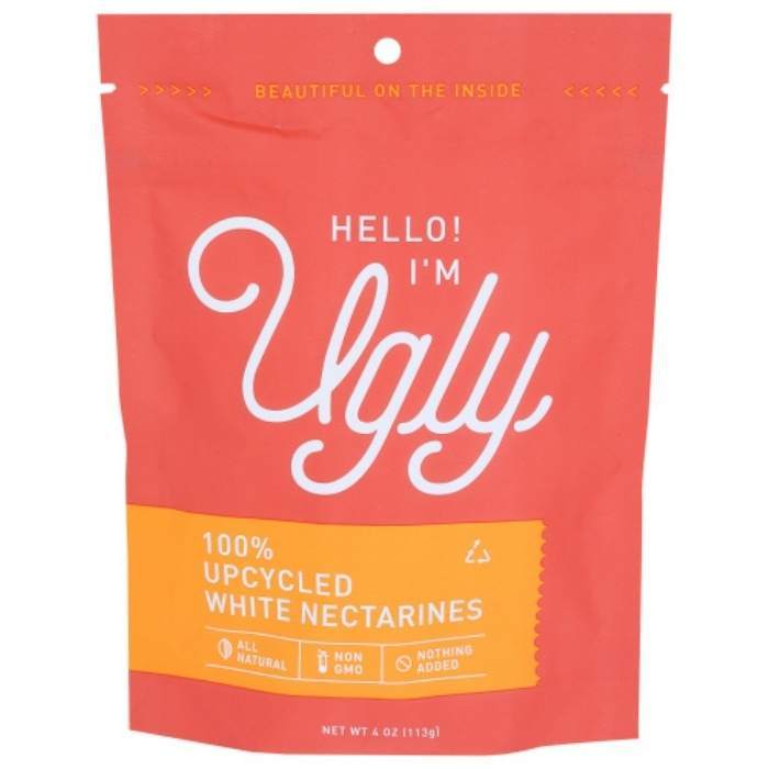 The Ugly Company - Upcycled Dried white nectarines - front 
