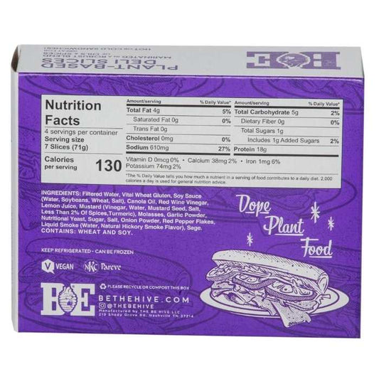 The Be-Hive - Plant-Based Deli Slices, 10oz - back