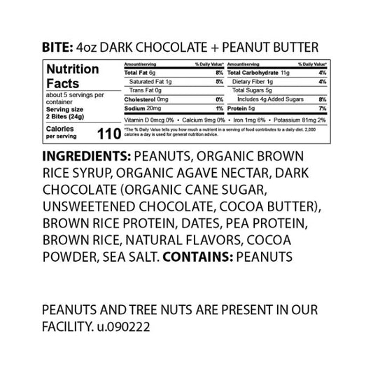 The Gfb Bites Peanut Butter 4 Oz - Pack Of 6 - back