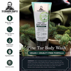 The Grandpa Soap Co. - Body Wash Pine Tar, 9.5 fl oz - back