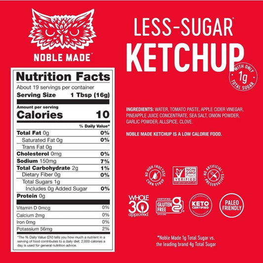 The New Primal Ketchup Noble Made Tmato 10.8 Oz - Pack Of 6