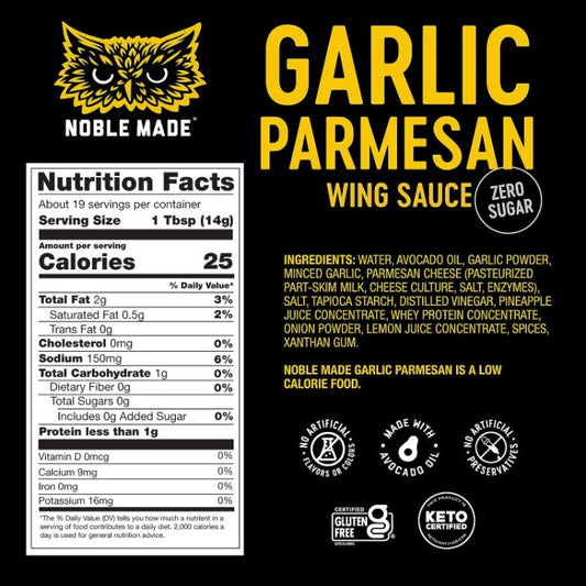 The New Primal - Sauce Wing Garlic Parm 9.3 Oz - Pack Of 6