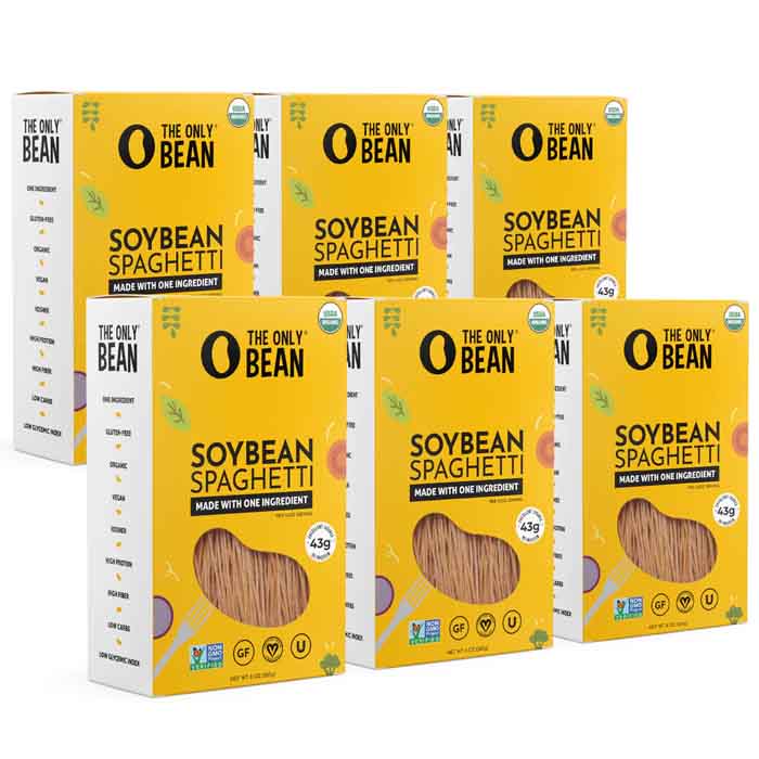 The Only Bean - Pasta Soybean Spaghetti, 8oz  Pack of 6