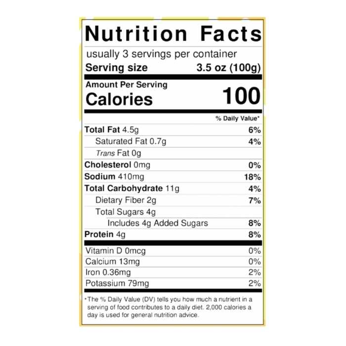 The Vurger Co - Cheezy Vegan Sauce - nutrition facts
