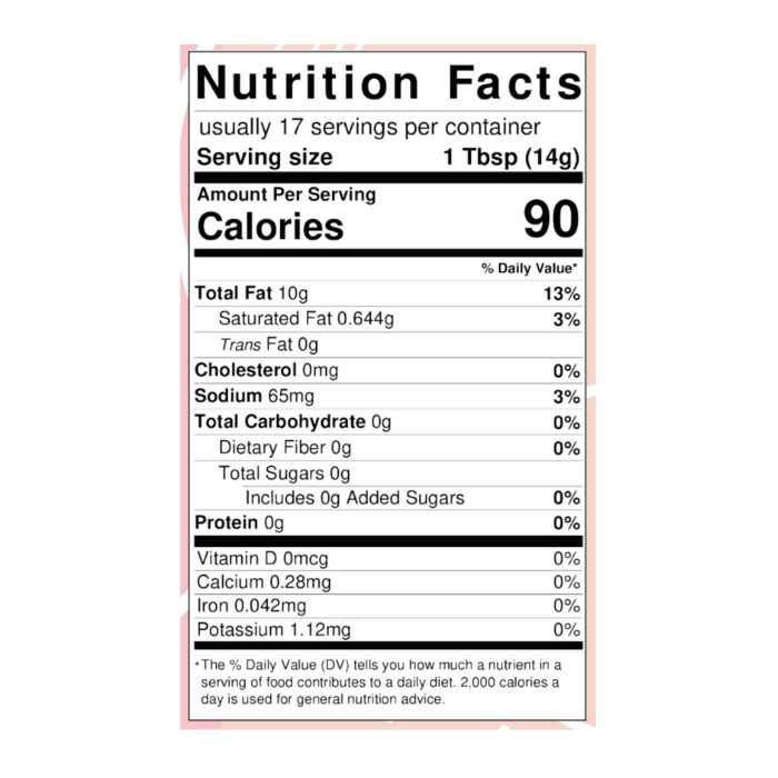 The Vurger Co - Smoky Bacon Vegan Mayo - nutrition facts