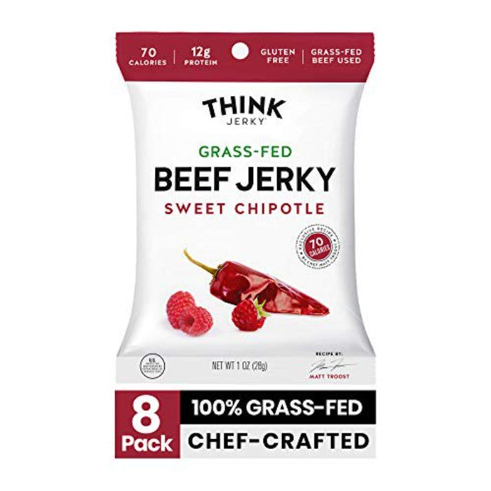 Think Jerky Beef Jerky Sweet Chipotle 2.2 Oz - Pack Of 8