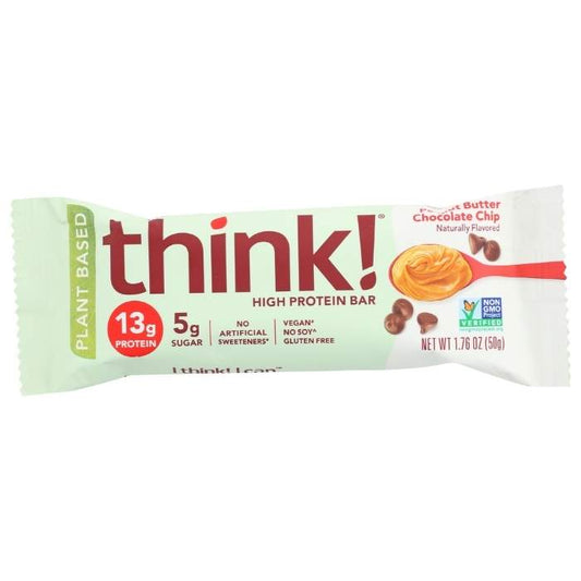 Think! - High Protein Peanut Butter Chocolate Chip - 1.76oz - front