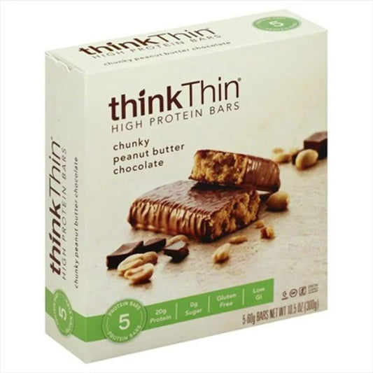 Think! - Bar Chunky Peanut Butter Gluten-free 5pc 10.5 Oz - Pack Of 6