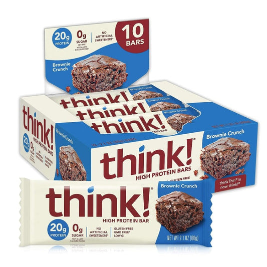 THINK! - Protein Bar Brownie Crunch 2.1OZ ( Pack of 10)