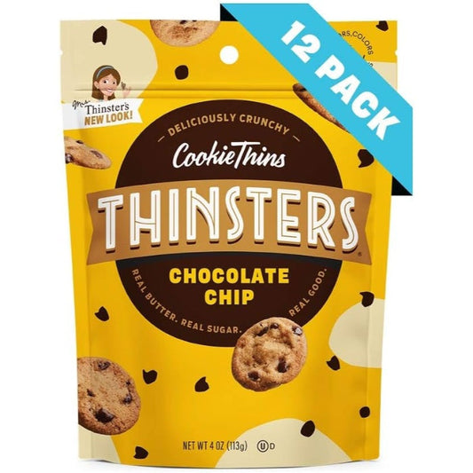 Thinsters - Cookie Thin Choc Chip 4 Oz - Pack Of 12