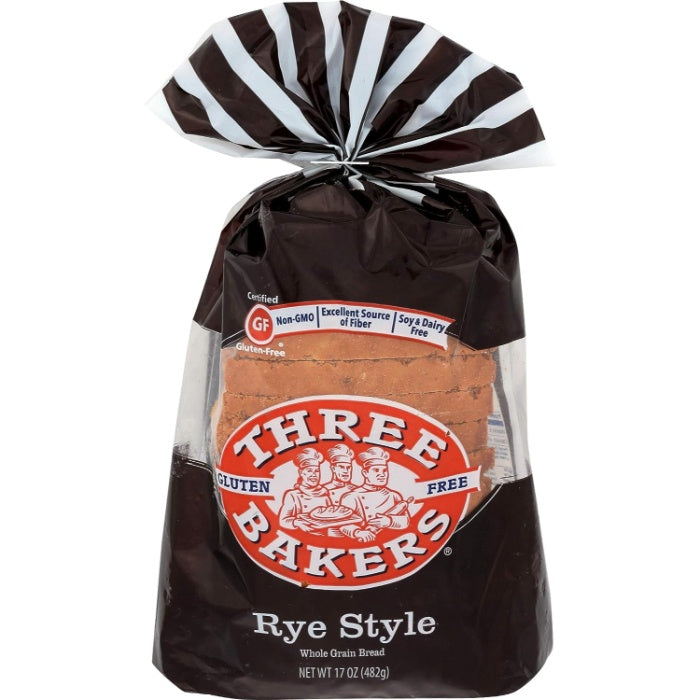 Three Bakers - Bread Slcd Gf Rye Style 17 Oz - Pack Of 6