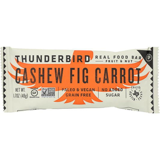 THUNDERBIRD - Cashew Fig Carrot Bar 1.7OZ ( Pack of 12)