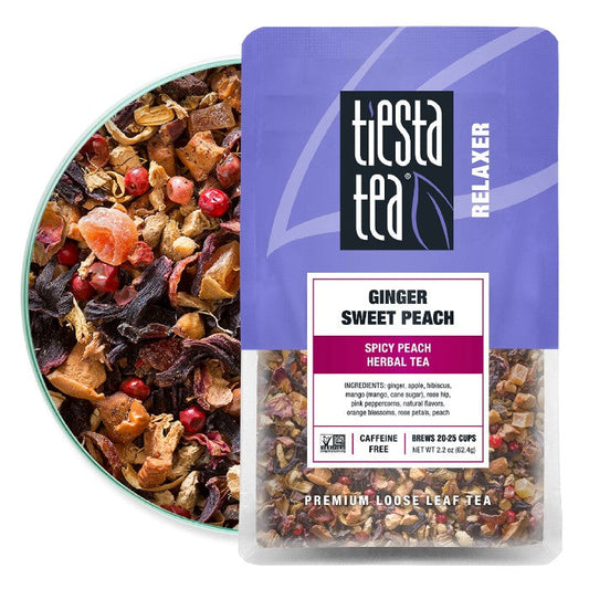 Tiesta Tea Tea Ginger Sweet Peach 2.2 Oz - Pack Of 6