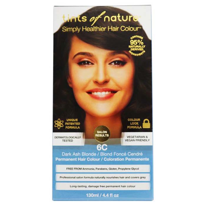 Tints of Nature - 6C Dark Ash Blonde Permanent Hair Dye, 4.4 fl oz