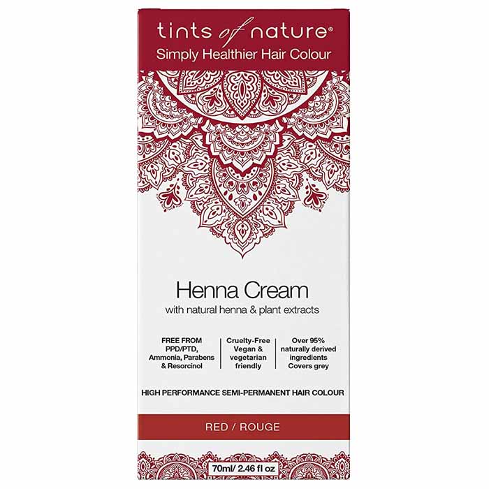 Tints of Nature - Semi-Permanent Red Hair Dye Henna Cream, 2.46 fl oz