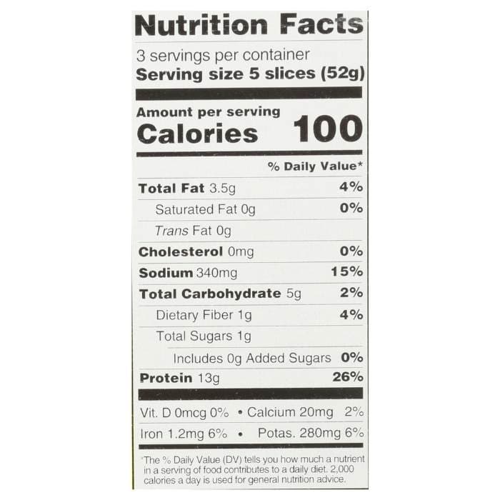 Tofurky - Plant Based Deli Slices peppered, 5.5oz - back