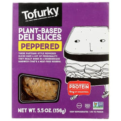 Tofurky - Plant Based Deli Slices peppered, 5.5oz - FRONT