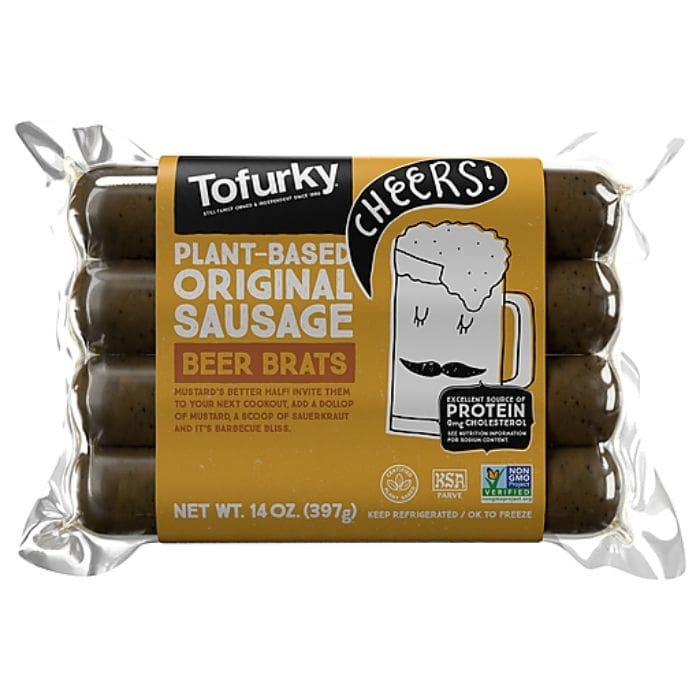 Tofurky - Plant Based Original Sausage Beer Brats, 14oz - front