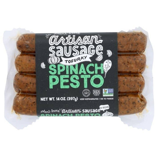 Tofurky - Spinach Pesto Artisan Sausage, 14oz - front