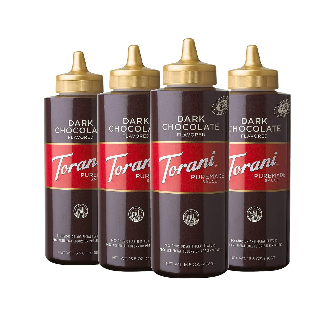 Torani Puremade Dark Choc Sauce 16.5 Oz - Pack Of 4