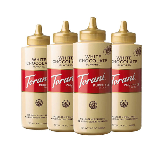 Torani Puremade White Choc Sauce 16.5 Oz - Pack Of 4