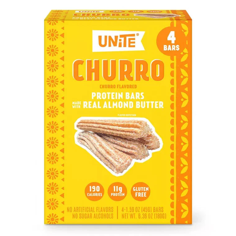 Unite Bar Protein Churro 4pc 6.36 Oz - Pack Of 6