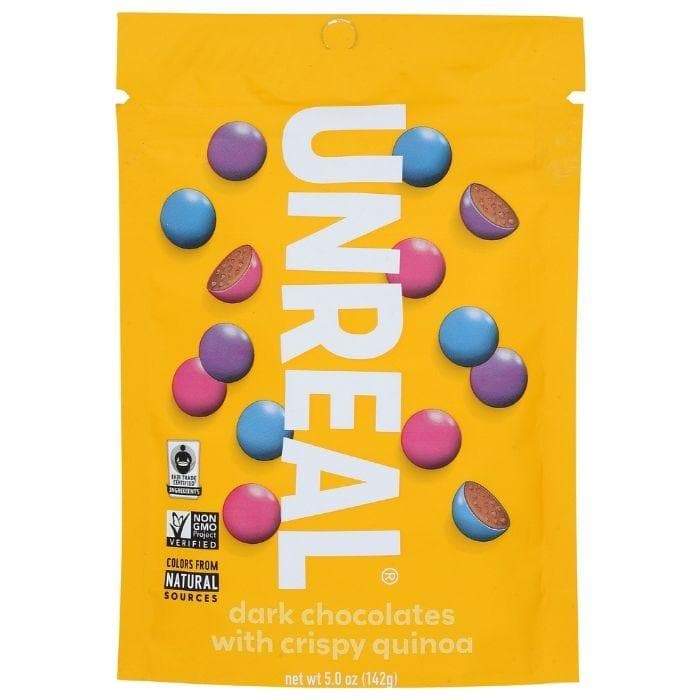 Unreal - Dark Chocolate Crispy Quinoa Gems, 5oz (front)