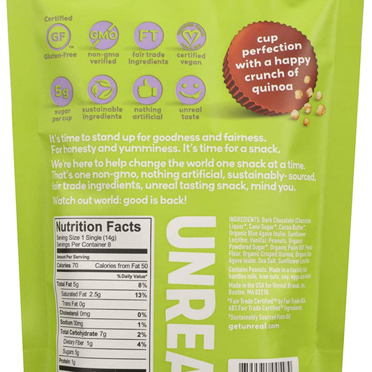 Unreal -Dark Chocolate Peanut Butter Cup with Quinoa, 4 oz